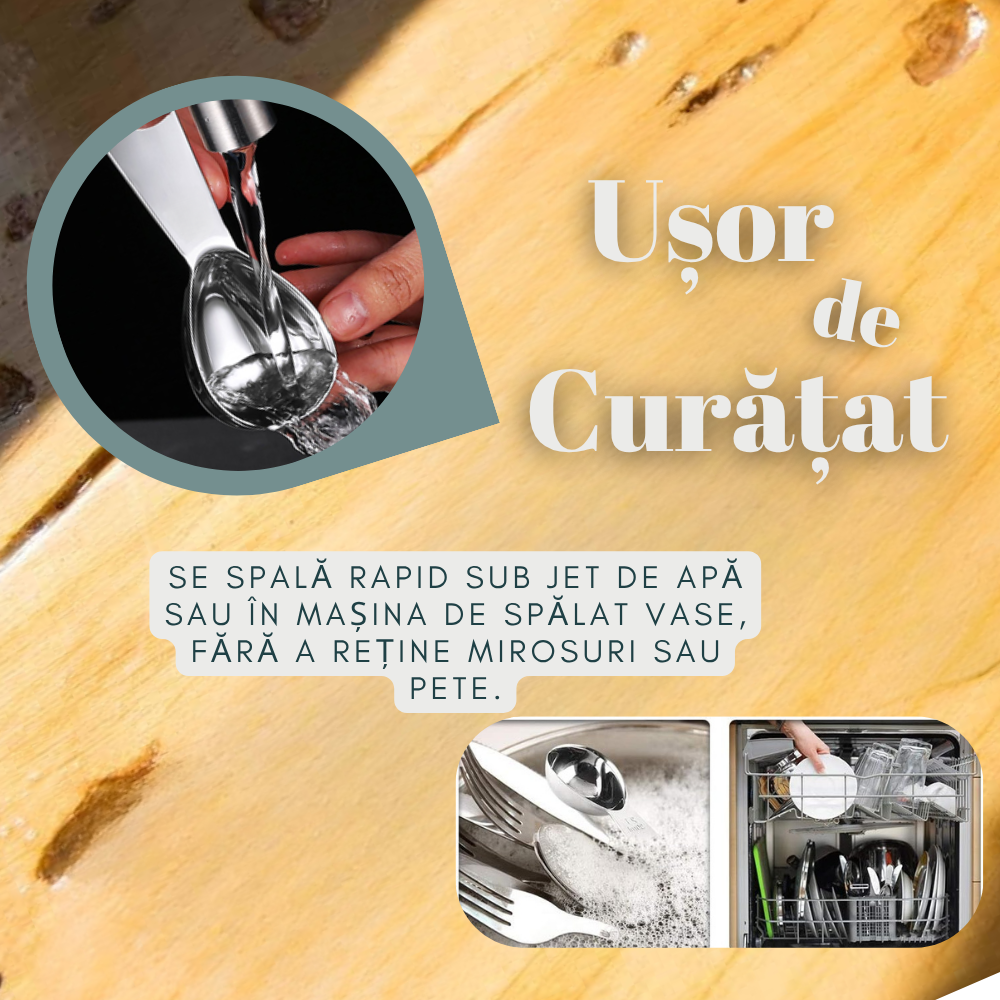 Lingura masurare si dozare cafea, inox alimentar, 30 ml, Argintiu – pentru boabe, condimente, ceai